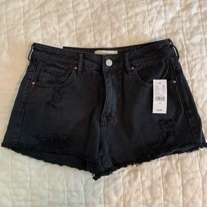 black denim short pacsun